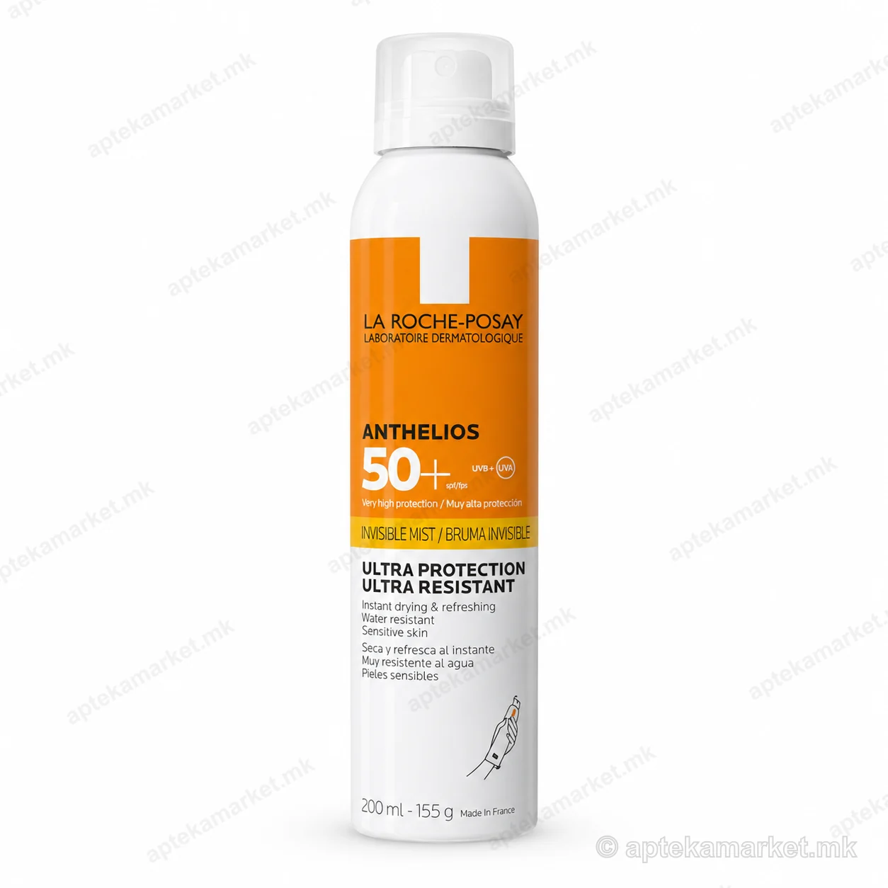 La Roche-Posay Anthelios Invisible Mist SPF 50+, 200 ml пакување